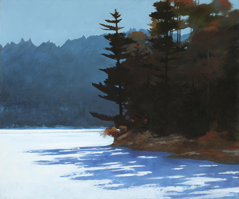 Marc Bohne - Oil Landscape Paintings - Walden Pond, 50 x 60 inches, oil on canvasl, available